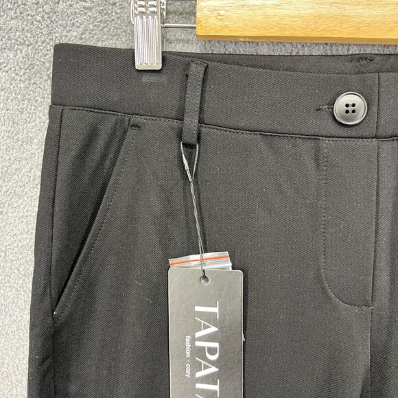 TAPATA Pants Womens Medium Black Stretchy Straight Pockets - Picture 4 of 15